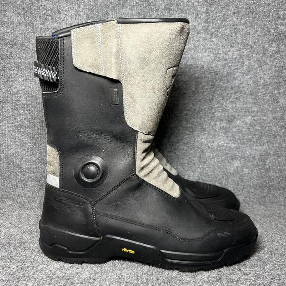 REV'IT! Gravel H2O Boots Mens Size 12 Black Gray Waterproof Vibram Motorcycle - Picture 1 of 11